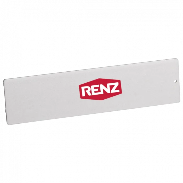 RENZ RSA2 Namensschild aus ALU oder Edelstahl - Frontansicht, ohne Montagegehäuse